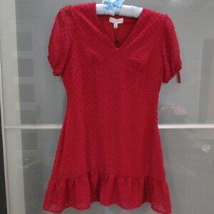 Koko + Mason V-Neck Embroidered Short Sleeve Dress